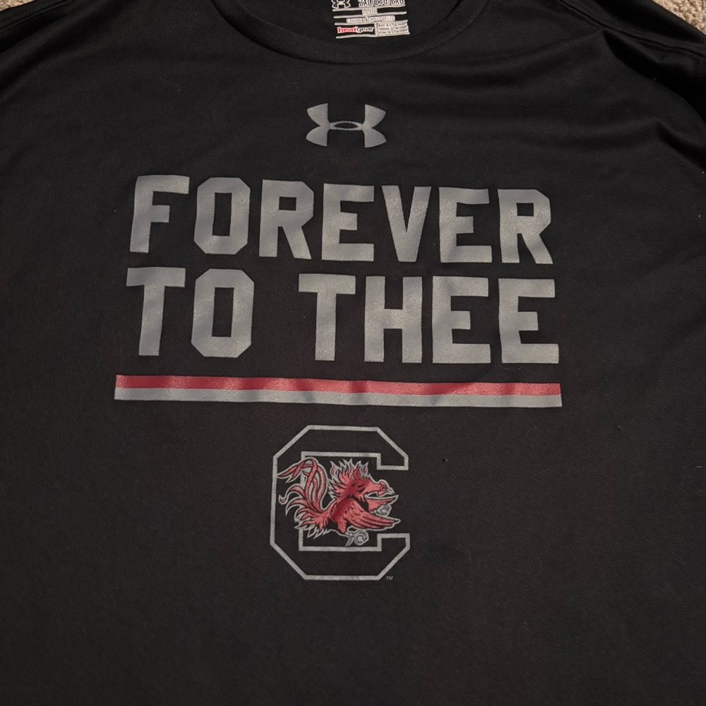 Under Armour University of South Carolina Black Long Sleeve Tee, Sz 2XL